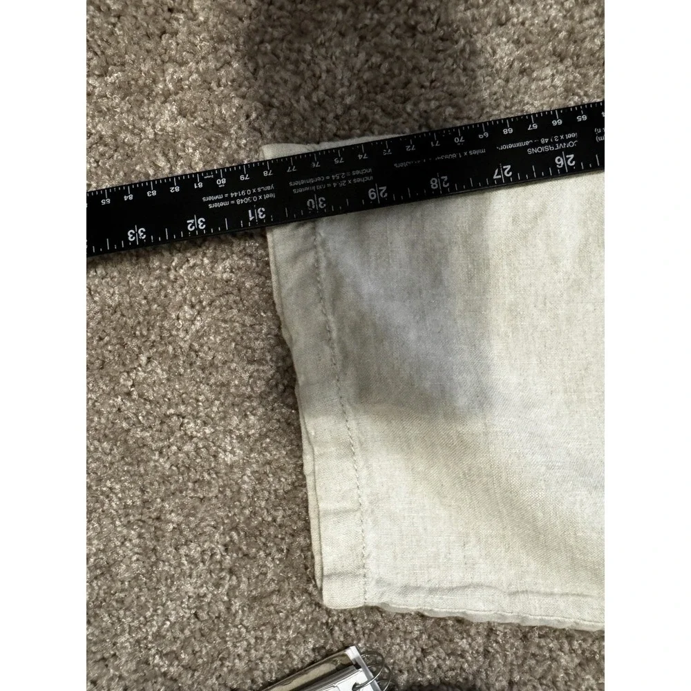 Vintage Old Navy 100% Linen Pants Men's 36x32 Oatmeal Button Fly Straight